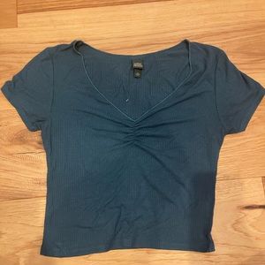 Blue wild fable crop top